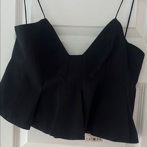 Zara Black Asymmetrical Peplum Camisole